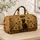 Egyptian Pharaoh Cat With Gold Ankh And Papyrus Motifs For Overnight Travel Cat Lovers Quilted Weekend Bag - 4