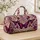 Vintage Botanical Butterflies With Violet Florals For Romantic Travel Style Women Quilted Weekend Bag - 4