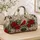 Red Finch Pine Poinsettia Snowflake Christmas Winter Holiday Travel Accessory For Her Quilted Weekend Bag - 4