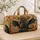 Blue Gold Dragon Fantasy Crest With Parchment Leaves For Travel And Holiday Gifts Quilted Weekend Bag - 4