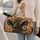 Blue Gold Dragon Fantasy Crest With Parchment Leaves For Travel And Holiday Gifts Quilted Weekend Bag - 2