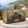 Vintage Blue Iris And Orange Daisy Botanical Name Label For Garden Travel Style Lovers Quilted Weekend Bag - 5