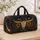 Navy Longhorn Skull With Sunflowers Rustic Western Autumn Travel Style For Women Quilted Weekend Bag - 4