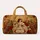 Regal Noblewoman With Red Roses And Gold Damask For Romantic Holiday Travel Gifts Quilted Weekend Bag - 6