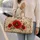 Crimson Red Poppy Botanical Garden With Your Name Accent For Retro Travel Style Women Quilted Weekend Bag - 2