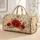 Crimson Red Poppy Botanical Garden With Your Name Accent For Retro Travel Style Women Quilted Weekend Bag - 1