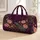 Opulent Blue Peacock And Blush Peony Oriental Botanical Travel Style For Elegant Women Quilted Weekend Bag - 1
