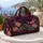 Opulent Blue Peacock And Blush Peony Oriental Botanical Travel Style For Elegant Women Quilted Weekend Bag - 5