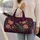 Opulent Blue Peacock And Blush Peony Oriental Botanical Travel Style For Elegant Women Quilted Weekend Bag - 2