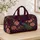 Opulent Blue Peacock And Blush Peony Oriental Botanical Travel Style For Elegant Women Quilted Weekend Bag - 4