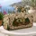 Retro Bear Camper In Evergreen Forest With String Lights For Cozy Camping Getaways Quilted Weekend Bag - 5