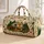 Retro Bear Camper In Evergreen Forest With String Lights For Cozy Camping Getaways Quilted Weekend Bag - 1