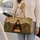 Renaissance Noblewoman Portrait With Tuscan Damask For Museum Lovers And Art Travelers Quilted Weekend Bag - 2