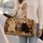 Cozy Halloween Woodland Cats With Autumn Florals For Fall Travel Cat Lovers Gift Quilted Weekend Bag - 2
