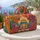 Retro Rainbow Van With Daisies For Festival Road Trips And Boho Holiday Travelers Quilted Weekend Bag - 5