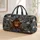 Highland Cow With Pine Boughs Gray Blue Tartan Winter Travel Gift For Rustic Women Quilted Weekend Bag - 1