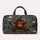 Highland Cow With Pine Boughs Gray Blue Tartan Winter Travel Gift For Rustic Women Quilted Weekend Bag - 6