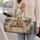 Rustic Floral Cross And Mountain Lake Scripture Faith Travel Gift For Christian Women Quilted Weekend Bag - 2
