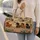 Galloping Horses With East Asian Mountains For Heritage Travel Style And Equestrians Quilted Weekend Bag - 2