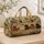 Galloping Horses With East Asian Mountains For Heritage Travel Style And Equestrians Quilted Weekend Bag - 4