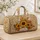 Autumn Sunflower Wheat Bouquet With Ivory Nameplate For Fall Travel And Harvest Gifts Quilted Weekend Bag - 4