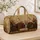European Vintage Library Books With Dried Botanicals For Elegant Getaway Decor Style Quilted Weekend Bag - 4