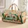 Retro Camper Cabin With Daisies And Evergreens For Camping Trips And Road Getaways Quilted Weekend Bag - 1