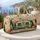 Retro Camper Cabin With Daisies And Evergreens For Camping Trips And Road Getaways Quilted Weekend Bag - 5