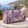 Lavender Watercolor Stationery Garden Collage For Overnight Trips And Bridesmaids Quilted Weekend Bag - 5