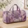 Lavender Watercolor Stationery Garden Collage For Overnight Trips And Bridesmaids Quilted Weekend Bag - 4