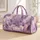 Lavender Watercolor Stationery Garden Collage For Overnight Trips And Bridesmaids Quilted Weekend Bag - 1