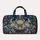 Navy Ivory Botanical Damask Floral Medallion For Coastal Resort Vacations Women Style Quilted Weekend Bag - 6