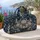 Navy Ivory Botanical Damask Floral Medallion For Coastal Resort Vacations Women Style Quilted Weekend Bag - 5