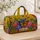 Monarch Butterfly Hydrangea Garden Floral Travel Carryall For Summer Getaway Trips Quilted Weekend Bag - 4
