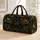Majestic Black Wolf Portrait With Gold Teal Wilderness Motifs For Travel And Gym Quilted Weekend Bag - 1
