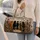 Retro Five Cats With Wildflowers And Lampposts For Countryside Travel Gifts For Cat Lovers Quilted Weekend Bag - 2
