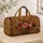 Retro Rose Garden Florals With Olive Cartouche For Autumn Holiday Travel Gifts For Her Quilted Weekend Bag - 4