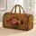 Retro Rose Garden Florals With Olive Cartouche For Autumn Holiday Travel Gifts For Her Quilted Weekend Bag - 1