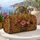 Retro Rose Garden Florals With Olive Cartouche For Autumn Holiday Travel Gifts For Her Quilted Weekend Bag - 5