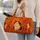 Smiling Calico Cat Autumn Florals With Name For Cat Lovers And Fall Travel Style Quilted Weekend Bag - 2