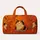 Smiling Calico Cat Autumn Florals With Name For Cat Lovers And Fall Travel Style Quilted Weekend Bag - 6