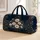 Midnight Navy Golden Vine Daisies For Elegant Travel Getaways And Floral Style Lovers Quilted Weekend Bag - 1