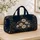 Midnight Navy Golden Vine Daisies For Elegant Travel Getaways And Floral Style Lovers Quilted Weekend Bag - 4