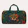 Vibrant Patchwork Cat Portrait With Teal Tropical Florals For Boho Getaways And Cat Lovers Quilted Weekend Bag - 6