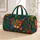 Vibrant Patchwork Cat Portrait With Teal Tropical Florals For Boho Getaways And Cat Lovers Quilted Weekend Bag - 1