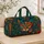 Vibrant Patchwork Cat Portrait With Teal Tropical Florals For Boho Getaways And Cat Lovers Quilted Weekend Bag - 4