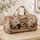 Winter Yorkshire Terrier Portrait With Copper Snowflakes For Holiday Travel Dog Moms Quilted Weekend Bag - 4