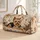 Winter Yorkshire Terrier Portrait With Copper Snowflakes For Holiday Travel Dog Moms Quilted Weekend Bag - 1