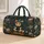 Cute Tablet Kitten In Blue Hood With Teal Autumn Vines For Cat Lover Fall Holiday Trips Quilted Weekend Bag - 1