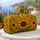Bohemian Sunflower Garden With Olive Vines For Summer Travel And Beach Days Style Quilted Weekend Bag - 5
